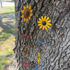 Metal Butterfly and Dragonfly Bell Wind Chimes Set of 2 Sunflower Bells 43 Inch Lifestyle image 2