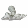 White Wicker Look Resin Octopus Statue 13 Inch Coastal Tabletop Decor Additional image