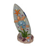 Solar Sea Turtle Surfboard Garden Statue 4 Lights Magnesium Oxide 18.25 In Main image