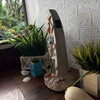 Solar Sea Turtle Surfboard Garden Statue 4 Lights Magnesium Oxide 18.25 In Lifestyle image 3