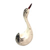 Decorative Wood Swan Figurine Distressed White Coastal Dock Piling 10.75 Inch Additional image