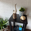 Decorative Wood Swan Figurine Distressed White Coastal Dock Piling 10.75 Inch Lifestyle image 2