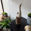 Decorative Wood Swan Figurine Distressed White Coastal Dock Piling 10.75 Inch Lifestyle image 3