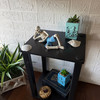 Reclining Skeleton Beach Figurine Aqua Resin Tabletop Decor 9 Inches Wide Lifestyle image 2