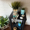 Skeleton Couple Shelf Sitter Figurine Aqua Resin Beach Gothic Decor 6 Inch Lifestyle image 2