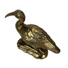 Gold Resin Crane Statue Bird Figurine 9.75 in Antique Style Table Decor Additional image