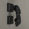 Black Enamel Cast Iron Vintage Hand Decorative Door Knocker Antique Home Decor Additional image