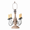 Irvins Country Tinware Jamestown Wood Table Lamp Base in Hartford Buttermilk Main image