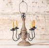 Irvins Country Tinware Jamestown Wood Table Lamp Base in Hartford Buttermilk Additional image