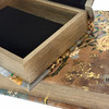 Blue Floral Decorative Book Boxes Set of 2 Wood Felt Lined Storage 11.75 Inch Additional image