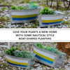 Set of 2 Galvanized Metal Boat Planter Flower Tub Indoor Outdoor Plant Pot Main image