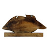 Pelican Wall Hook Rack 3 Peg Weathered White Wood Coastal 15.75 Inch Additional image