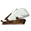 Pelican Wall Hook Rack 3 Peg Weathered White Wood Coastal 15.75 Inch Additional image