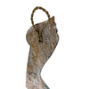 Hand Carved Wood Pelican Wall Plaque Aqua Coastal Rope Accent 24 Inch Additional image