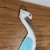 Hand Carved Wood Pelican Wall Plaque Aqua Coastal Rope Accent 24 Inch Lifestyle image 5