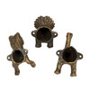 Cast Iron Dinosaur Wall Hooks Set of 3 Antique Bronze 5 Inch Decorative Additional image