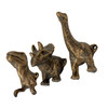 Cast Iron Dinosaur Wall Hooks Set of 3 Antique Bronze 5 Inch Decorative Additional image