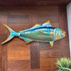 Tuna Fish Wall Sculpture 36 Inch Metal and Glass Iridescent Coastal Decor Lifestyle image 1