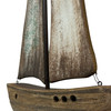 Weathered Wood Sailboat Sculpture 22 Inch Nautical Coastal Tabletop Decor Additional image