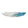 Iridescent Glass Scallop Shell Decorative Plate Blue Teal 11.75 Inch Additional image