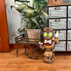 Solar Tiki Figurine Light 19 in Painted Resin Outdoor Statue Multicolor Lifestyle image 2