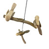 Hanging Bird Mobile Natural Driftwood Wood Sculpture 30 Inch Three Bird Decor Additional image
