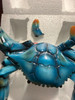 Blue Crab Wall Mount Toilet Paper Holder Glossy Resin 8.75 Inch Coastal Image of main defect