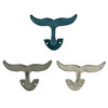 Set of 3 Cast Iron Nautical Whale Tale Wall Hooks Additional image