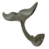Set of 3 Cast Iron Nautical Whale Tale Wall Hooks Additional image