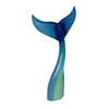 Things2die4 Blue Wood Whale Tail Statue 33 Inch Height Coastal Floor Sculpture Additional image