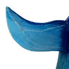 Things2die4 Blue Wood Whale Tail Statue 33 Inch Height Coastal Floor Sculpture Additional image
