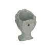 Set of 2 Weathered Gray Greek Lady Statue Wall Mount Cement Head Planter 6 Inch Additional image
