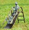 Bronze and Verdigris Finish Sliding Frogs Garden Statue Additional image