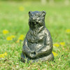 SPI Home Cast Aluminum Meditating Yoga Bear Garden Sculpture 12 Inches High Main image