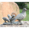 SPI Home Cast Aluminum Quail Family Indoor / Outdoor Statue 10 Inches High Main image
