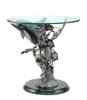 Metal and Glass Dolphin Seaworld End Table Main image