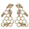 SPI Home Pair of Honeycomb and Bee Plaques 15.0" x 8.5" x 1.5" Additional image