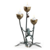 SPI Home Frog and Flower Trio Candleholder 18.5" x 12.0" x 9.0" Additional image
