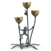 SPI Home Frog and Flower Trio Candleholder 18.5" x 12.0" x 9.0" Additional image