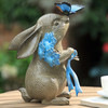 SPI Home Bunny and Butterfly Garden Sculpture 14.0" x 10.0" x 8.0" Additional image