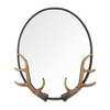 SPI Home Bronze Finish Cast Iron Antler Oval Mirror 26 X 21.5 Main image