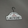24 Hour Self Service Laundry Vintage Look Hand Painted Metal Sign Wall Hanging Additional image