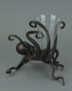Antique Bronze Finish Fluted Octopus Bud Vase Additional image