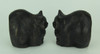 Adorable Chubby Cat Antique Black Finish Cast Iron Bookends Additional image
