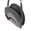 Shark Wristlet Handbag Halloween Grey Vinyl Coin Purse with Hand Charm Zipper Additional image
