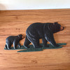 Metal Bear Wall Sculpture Rustic Black Bear Cub Wall Decor 15.25in Tall Additional Image 7