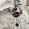 Heron Bird Rain Chain 84 Inch Brown Metal 7 Cup Downspout Alternative Lifestyle image 2
