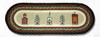 Earth Rugs OP-338 Winter Village Oval Patch Runner 13" x 36" Main image