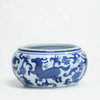 AAI Round Planter, Chinoiserie Deer Design, Blue and White Main image