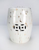 AAI Ceramic Gardend Stool, Light Blue with Gold Accents Main image